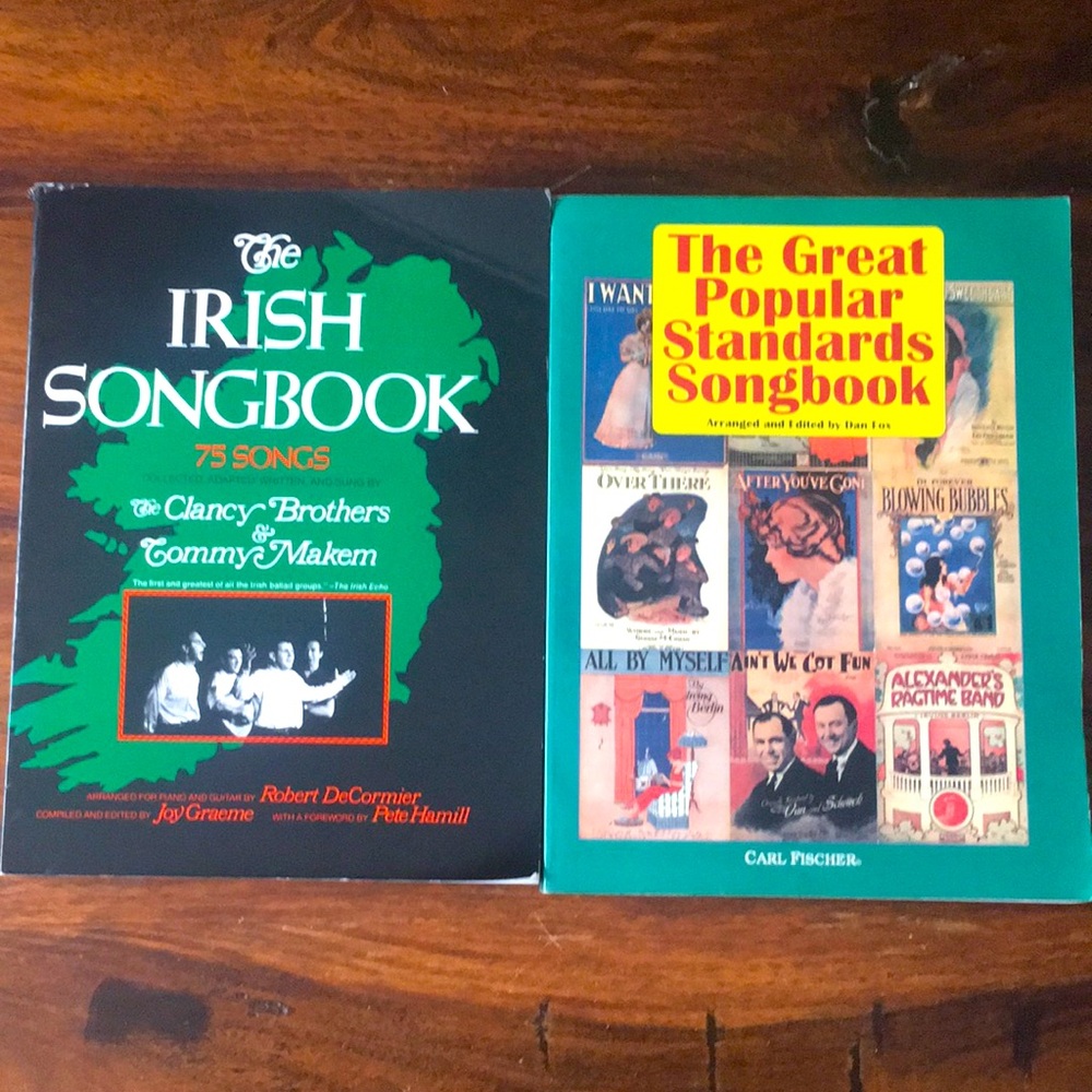 Set of 2 Song Books: The Irish Songbook + Great Popular Standards Songbook